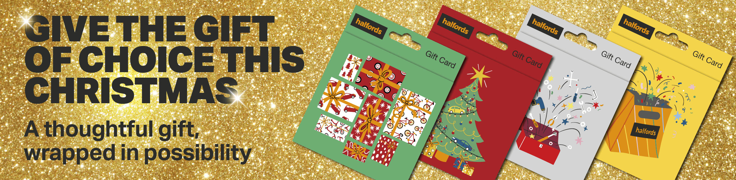 Halfords  Gift Card - Send the Perfect Gift Banner Image